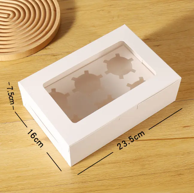2/4/6/8/12 cavity Cup cake Box