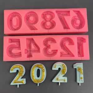 Silicone Number Mould style 2