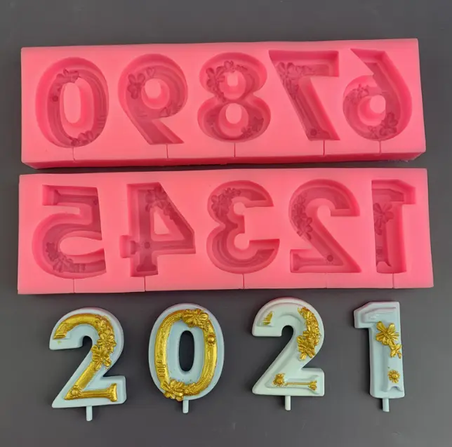 Silicone Number Mould style 2