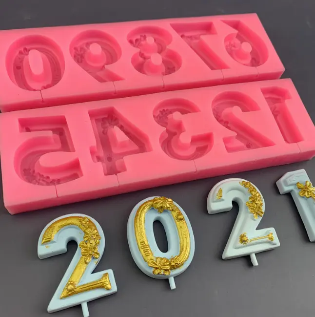 Silicone Number Mould style 2