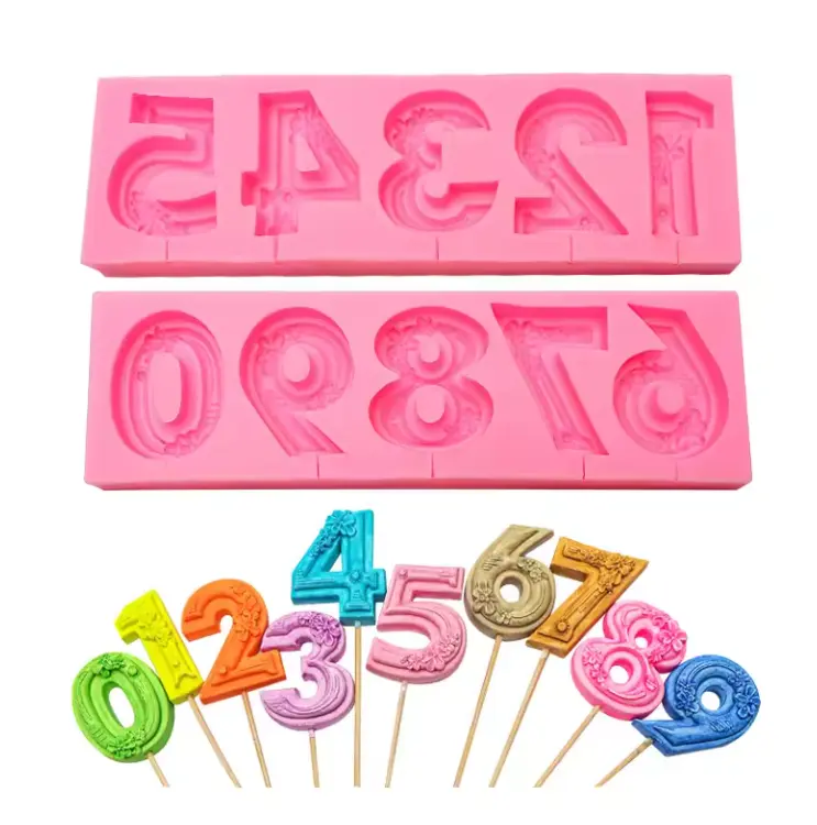 Silicone Number Mould style 2