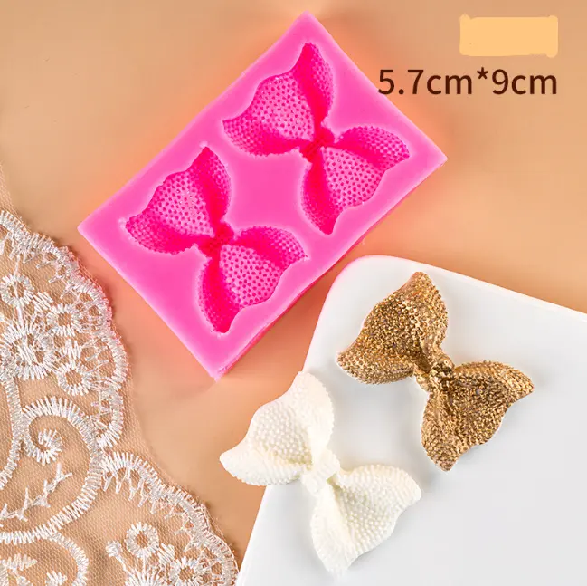2 cavity Large Bow silicone mould