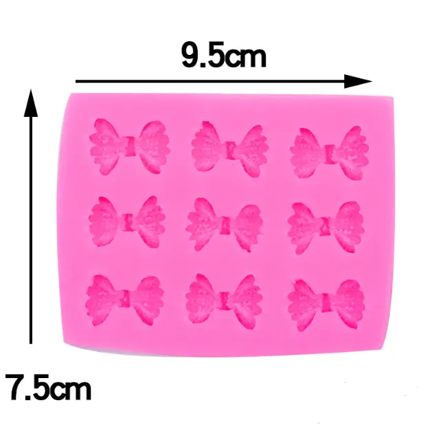 Different style bows candy silicone mould