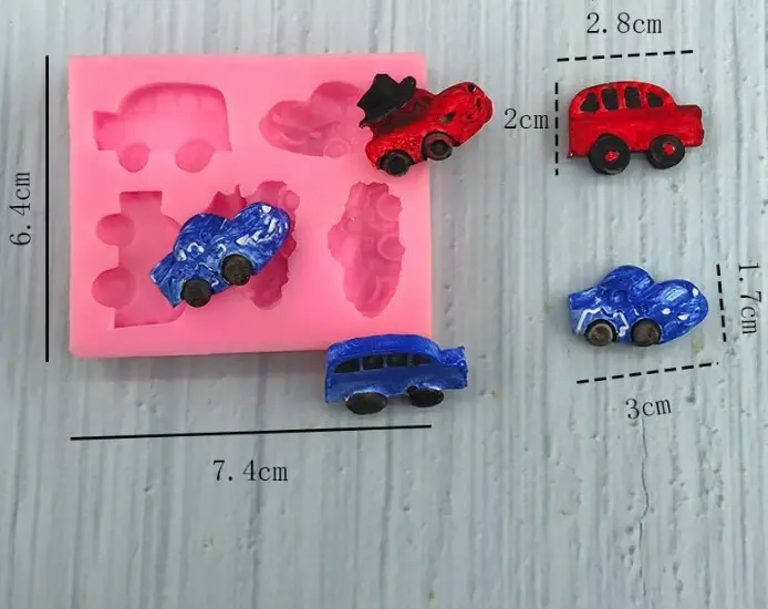 5 cavity car silicone mould