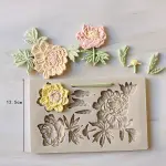 Large Rose Flower and leaf silicone Mould