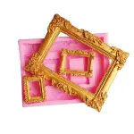 3 cavity rectangle classic frame silicone mould