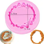 Round frame floral decoration silicone mould