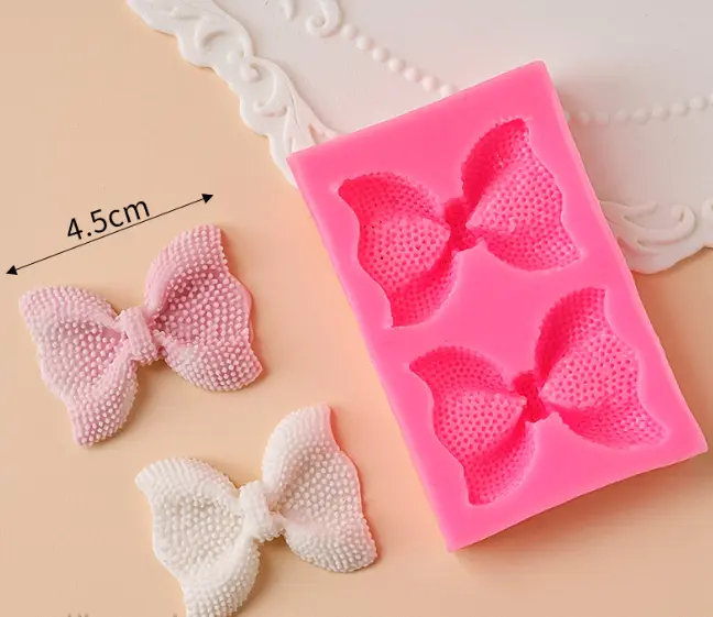 2 cavity Large Bow silicone mould