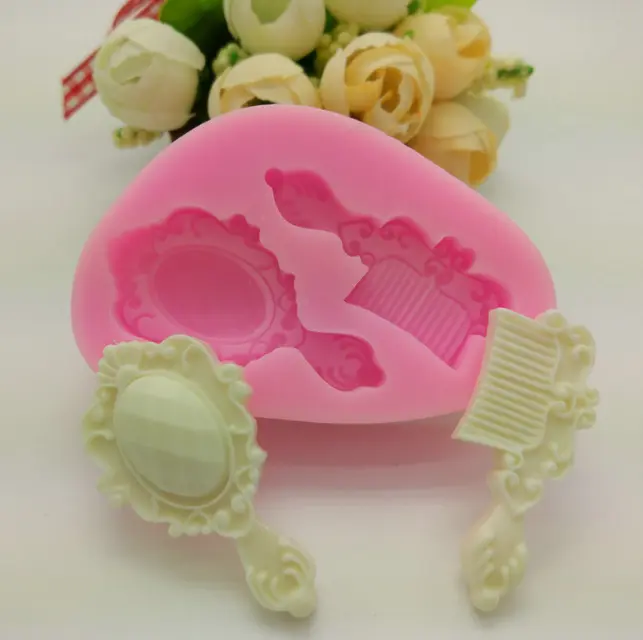 Mirror hair comb silicone mould