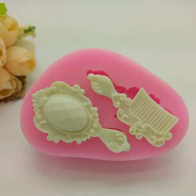 Mirror hair comb silicone mould
