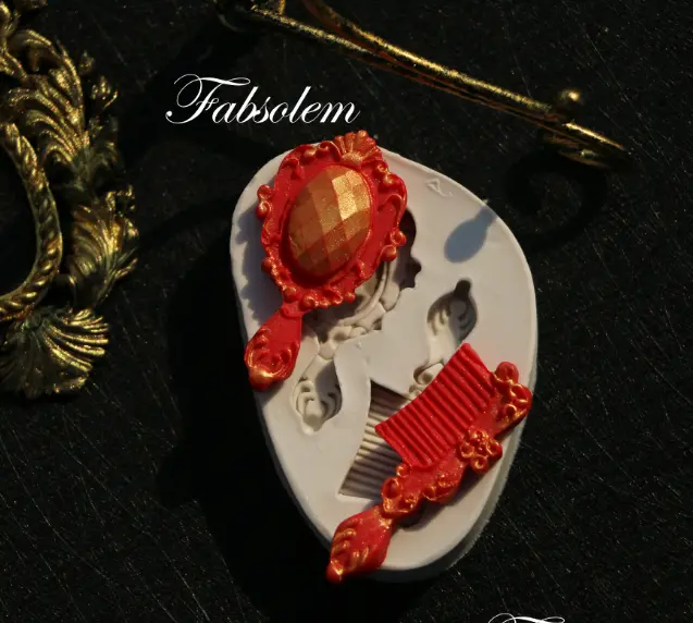 Mirror hair comb silicone mould