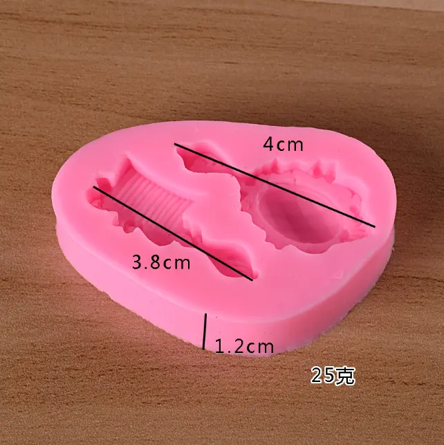 Mirror hair comb silicone mould