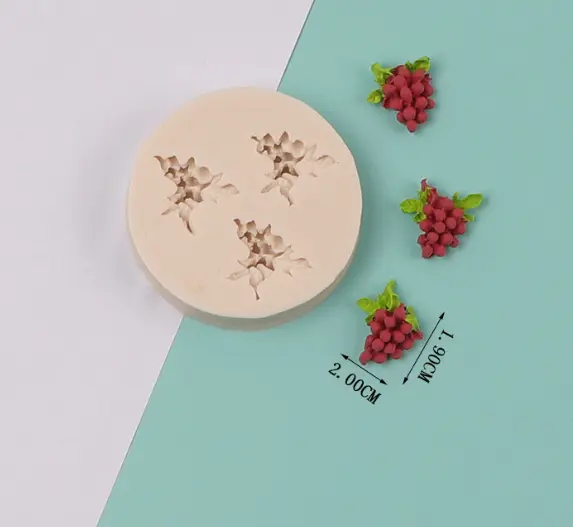 3 Cavity grapes fruit Silicone mould