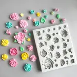 Different roses flower silicone mould