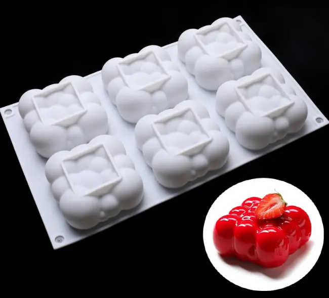 3D cloud Shape 6 cavity Silicone Mold for mousse,baking,desserts entremet mould