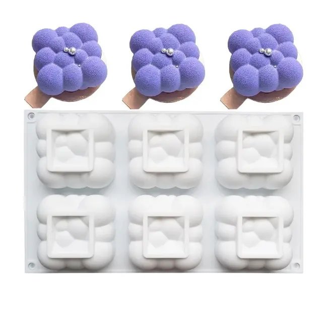 3D cloud Shape 6 cavity Silicone Mold for mousse,baking,desserts entremet mould