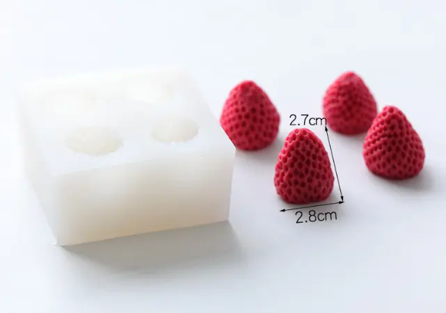 4 Cavity strawberry fruit Silicone mould