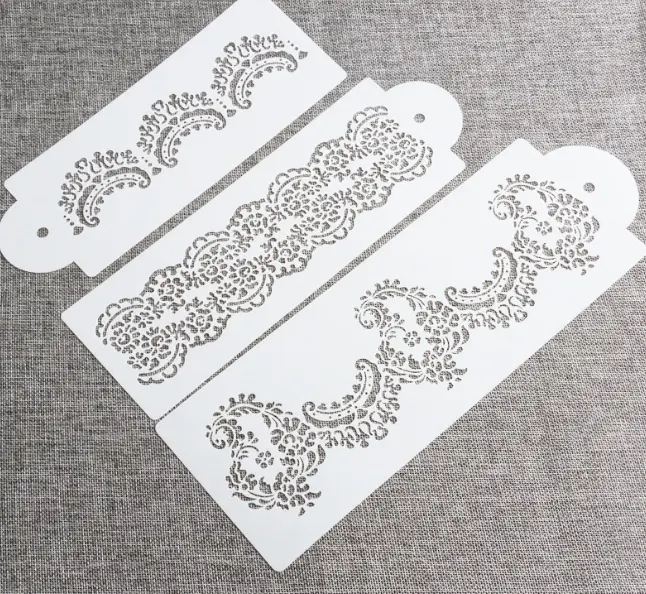3 pcs Cake Stencil Fondant Cake Border Decoration Stencils style 3