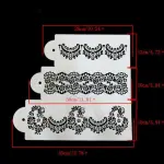 3 pcs Cake Stencil Fondant Cake Border Decoration Stencils style 3