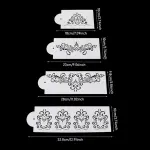 4 pcs Cake Border Decoration icing Stencils set style 4