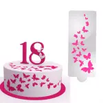 1 pcs Butterfly Decoration icing Stencils style 9
