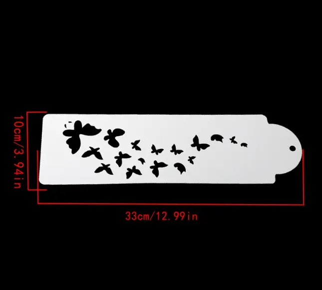 1 pcs Butterfly Decoration icing Stencils style 9