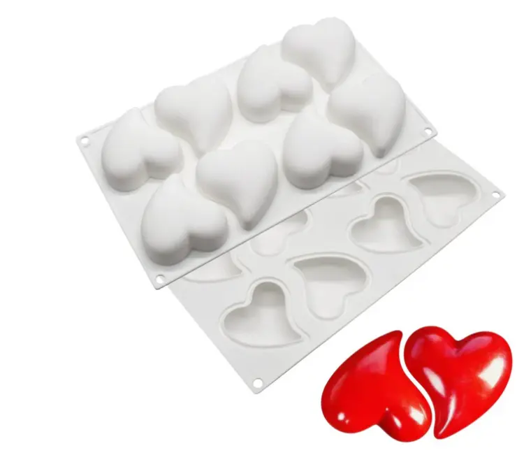 8 cavity heart shaped Silicone Mould for mousse,baking,desserts entremet mould