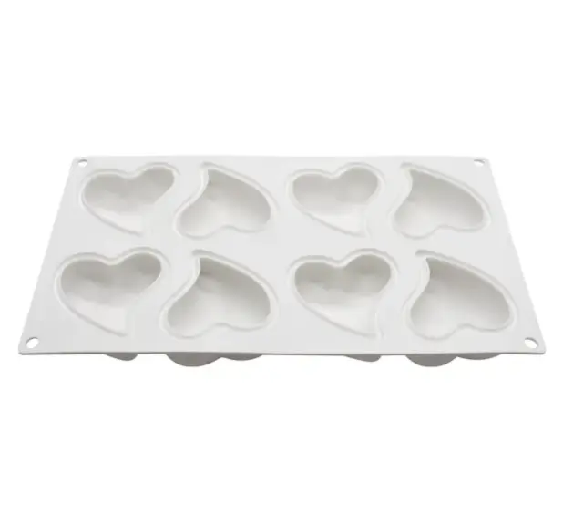8 cavity heart shaped Silicone Mould for mousse,baking,desserts entremet mould