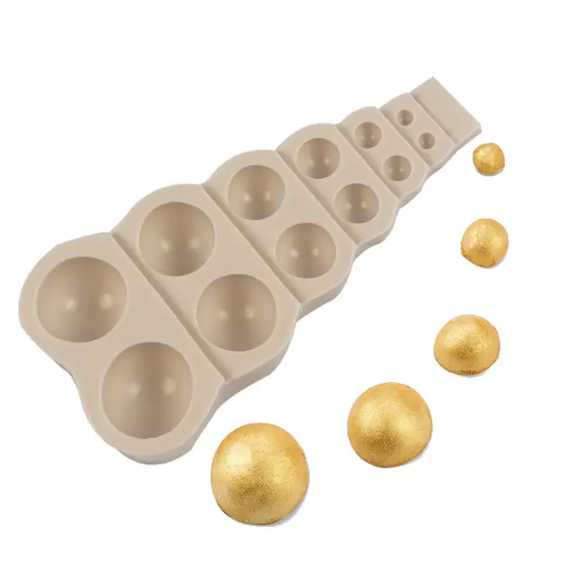 3D Half Round Pearl Silicone mould Style 2