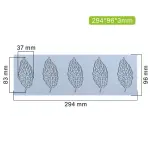 5 cavity leaf chocolate garnish mould