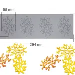 4 cavity leaf chocolate garnish mould style 4