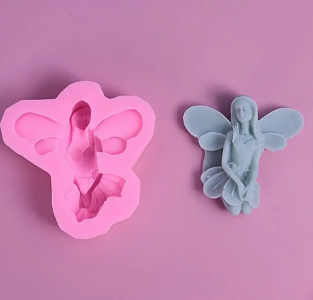 3D Girls angel with wings silicone mould