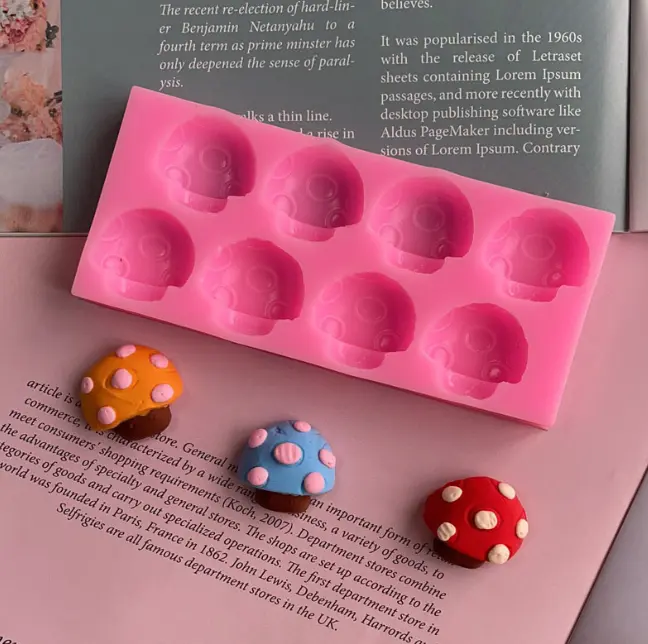 8 cavity mushroom Silicone mould