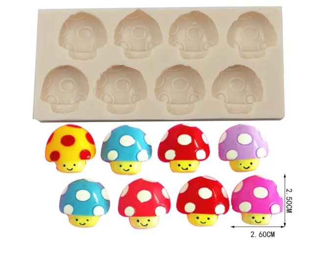 8 cavity mushroom Silicone mould