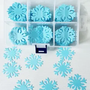 10 pcs Edible snowflake Wafer Paper cake topper