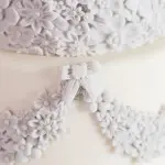 Curved detailed Flower boarder silicone mould