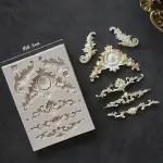 6 Cavity European classic Embossed silicone Mould