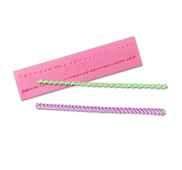 2 CAVITY Knit Rope Pearl Twist Rope Silicone Mould style 2
