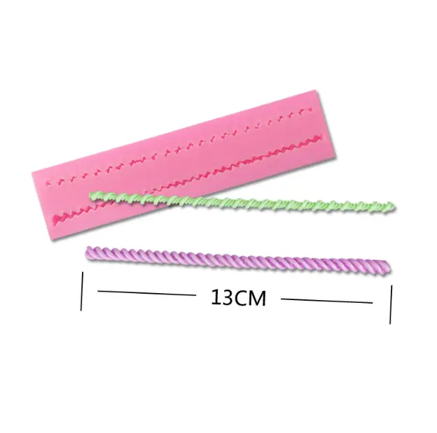 2 CAVITY Knit Rope Pearl Twist Rope Silicone Mould style 2