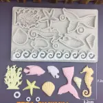 3D Mermaid sea theme silicone mould