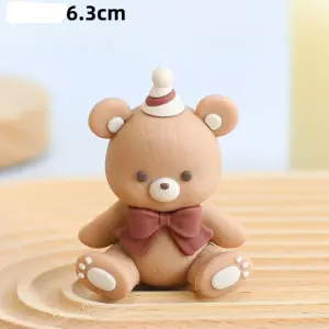 1 pcs Brown Teddy bear Cake Topper