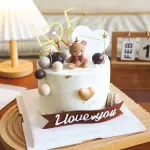 1 pcs Brown Teddy bear Cake Topper