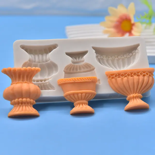 Flower pot urns Vase shape Silicone Mould