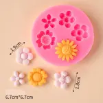 5 pcs Flower silicone Mould