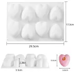8 cavity heart Silicone Mould for mousse,baking,desserts etc