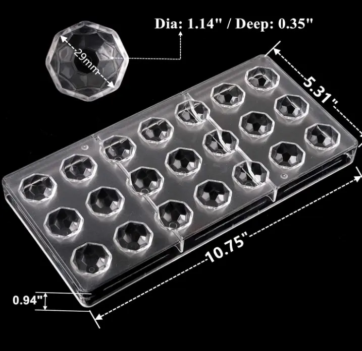 Grids Polycarbonate Chocolate Mould
