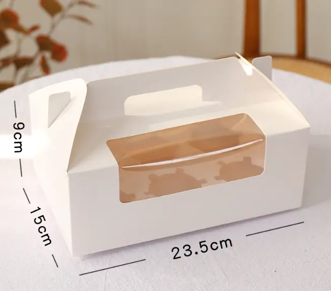 2/4/6/12 cavity Cup cake Box with handle and separate cup tray