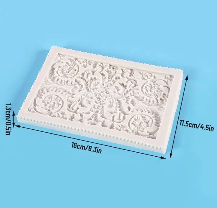 Vintage Embossed Pattern Fondant silicone Mould