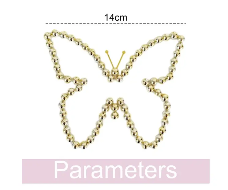1 pcs Pearl Butterfly butterfly topper
