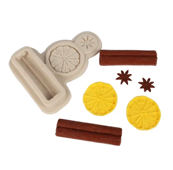 Cinnamon,Orange and Star Anise Silicone Mould